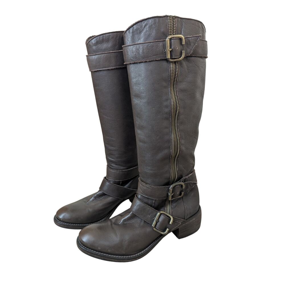 Fru.it Boots all Leather Brown Size 40 (US 8.5/9) Equestrian Very Good Condition